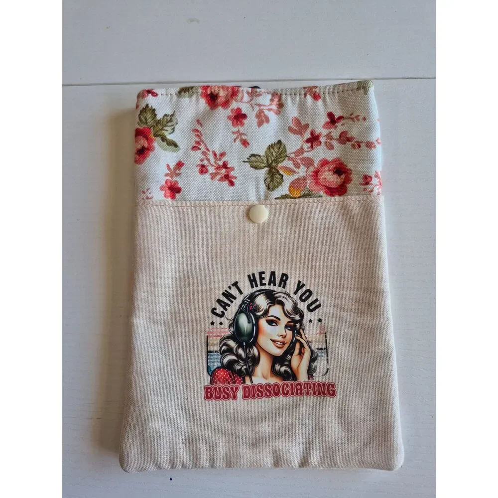Floral Kindle Sleeve w/ Pocket Protective Book Cover for Essentials & Accessorie